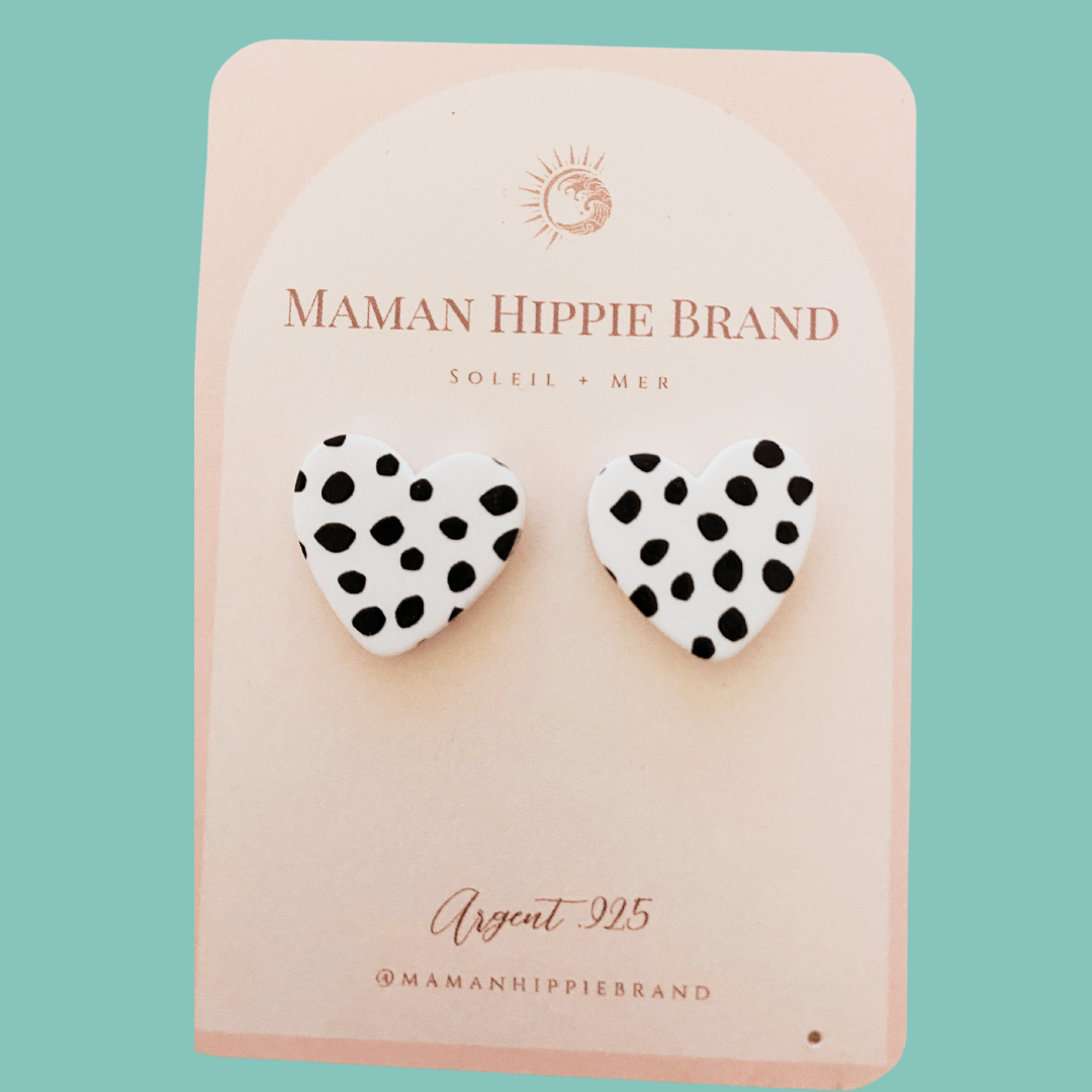 PETITE BOUCLES D'OREILLES ARGILE POLYMÈRE - Huntington Beach