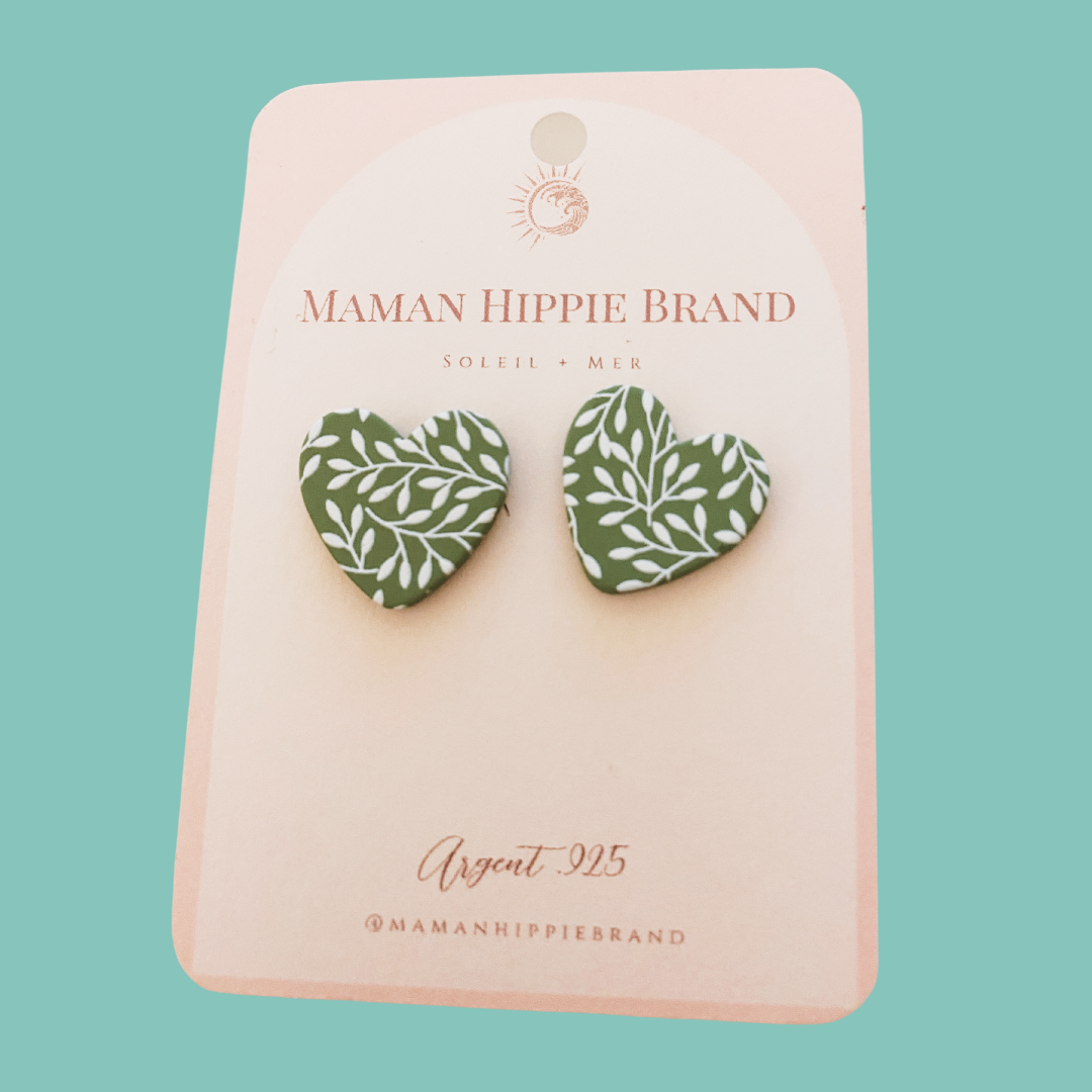 PETITE BOUCLES D'OREILLES ARGILE POLYMÈRE - Morro Bay