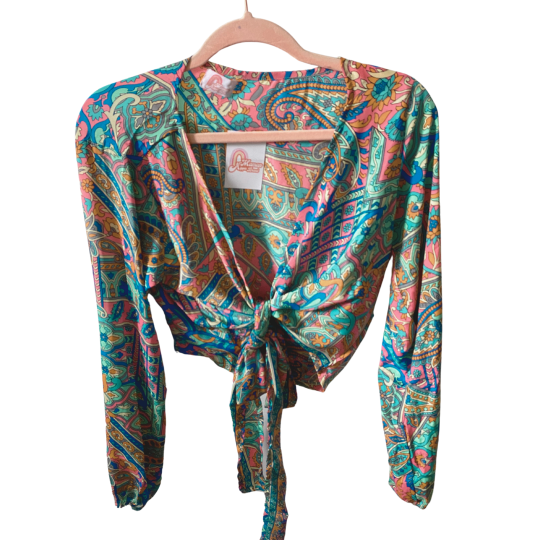 Demi Kimono 70% VRAIE SOIE MULTICOLORE *(Manche standard)