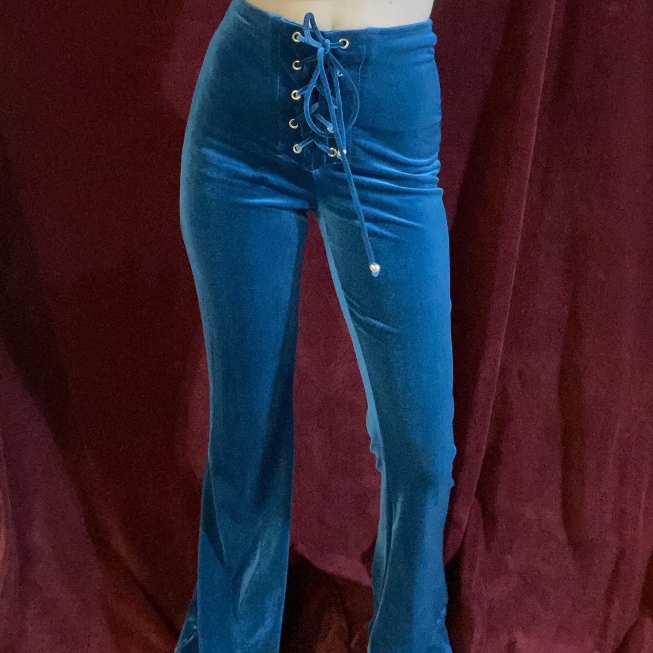Pantalon en velours bleu The Hippie Shake