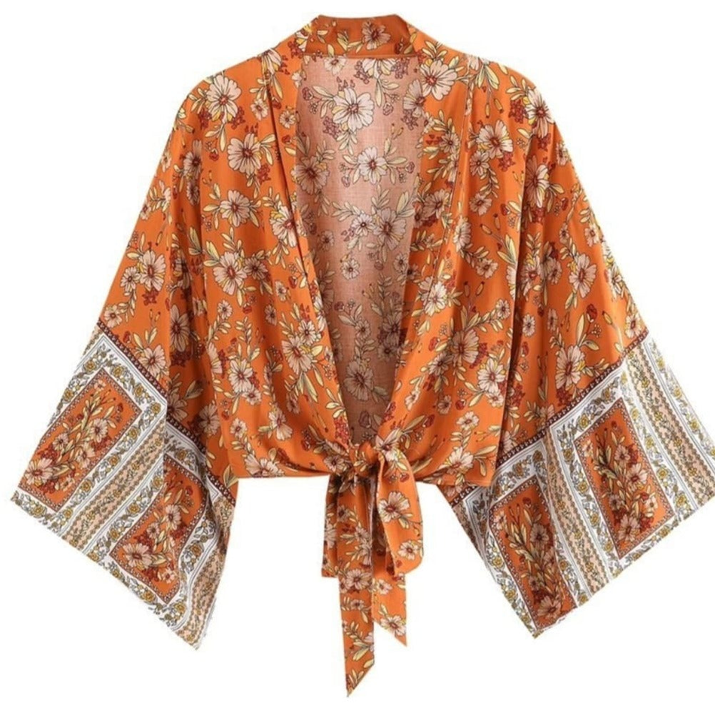 Demi Kimono Orangé fleuri +++EN STOCK+++