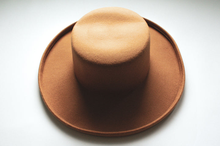 FEDORA Hat BEIGE BORDER