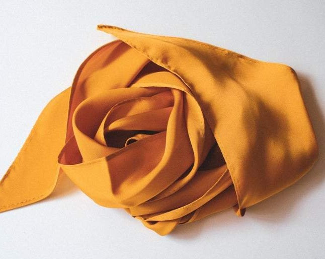 Foulard de soie-MOUTARDE