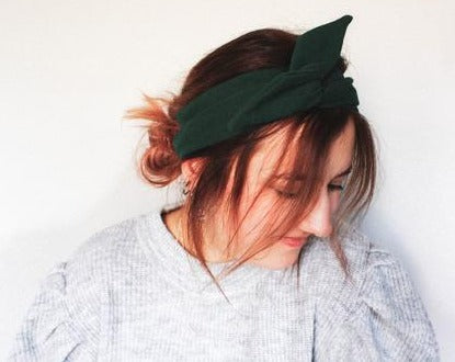 METAL ROD HEADBAND - GREEN