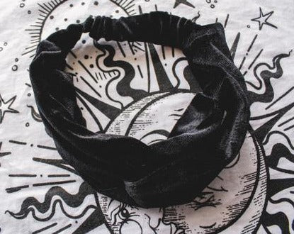 VELVET HEADBAND - BLACK