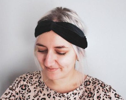 VELVET HEADBAND - BLACK